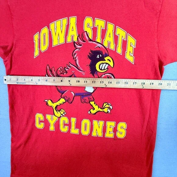 Vintage 90's Iowa State Cyclones Shirt Men’s XL Red Delta NCAA Football USA - Picture 8 of 11